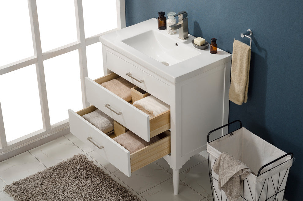 Mason 30" Single Sink Vanity, White