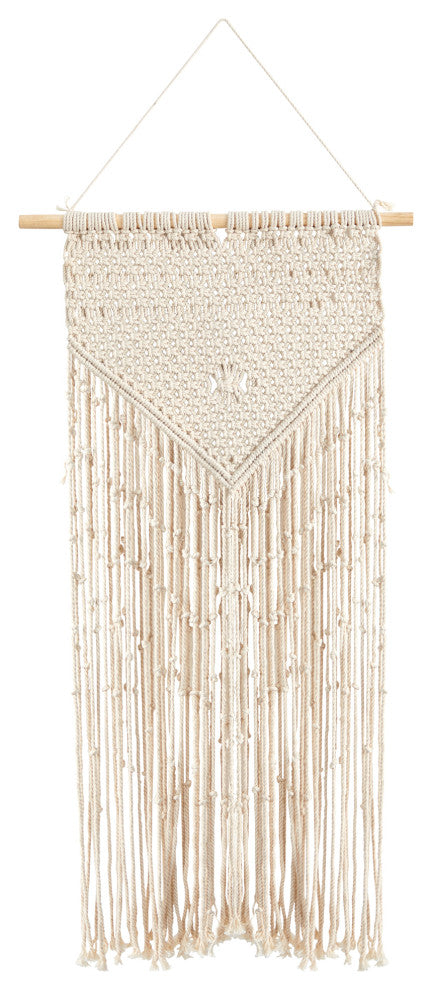 34" x 18" Hand Crafted Boho Macrame Wall Hanging Decor