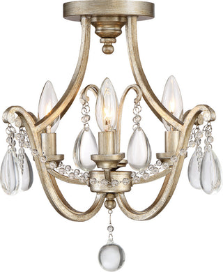 Quoizel REG1716VG Four Light Semi-Flush Mount Regent Vintage Gold