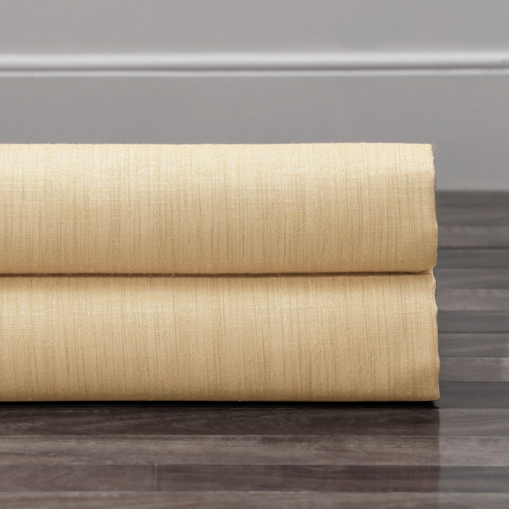 Tan Designer Shantung Faux Silk Fabric Sample, 4Wx4L