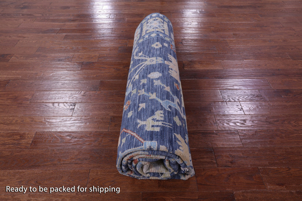 Handmade Turkish Oushak Wool Rug 9' 1" X 12' 3" - Q13307