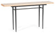 Wick 60" Console Table, Black Finish, Maple Natural Accents