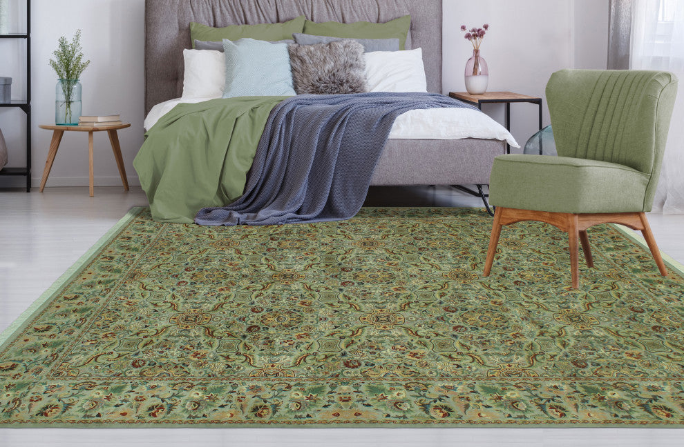 Pak-Persian Mandisa Gray/Gold Rug, 8'2x10'1