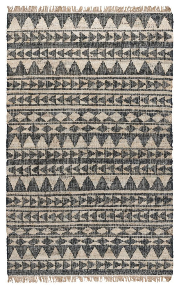 Classic Home Solana Distressed Black Natural 2.6x8 Rug