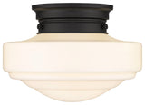Ingalls Semi-Flush With Vintage Milk Glass Shade