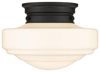 Ingalls Semi-Flush With Vintage Milk Glass Shade