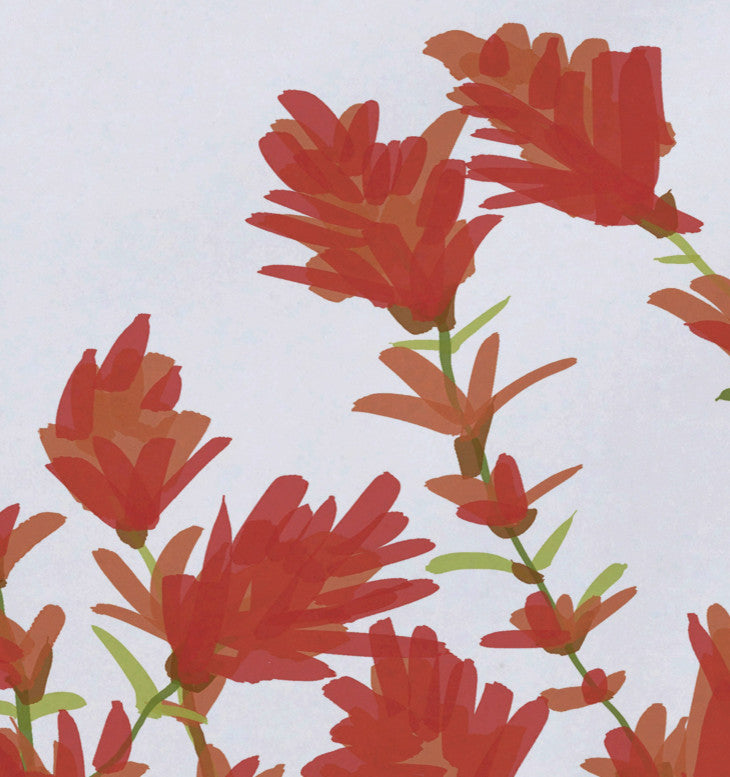 18"x14" Lavender, Floral Print Placemat, Coral, Set of 4