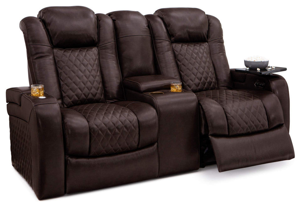 Seatcraft Headline Home Theater Seating, Brown, Sofa and Loveseat