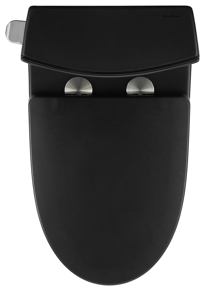 St. Tropez One Piece Elongated Toilet Side Flush, Matte Black