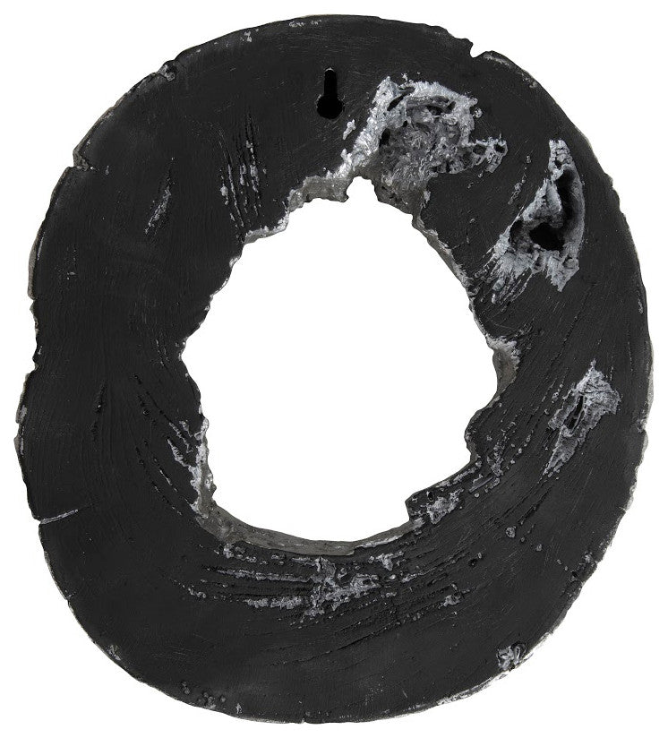 Cast Eroded Wood Circle Wall Tile