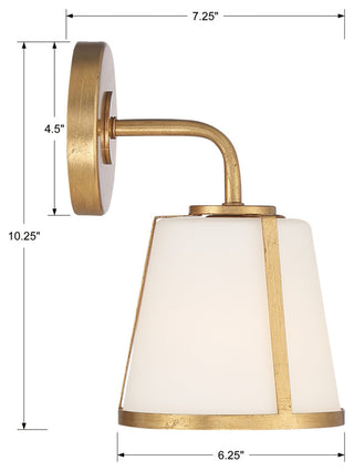 Crystorama Lighting Group FUL-911 Fulton 10" Tall Bathroom Sconce - Polished