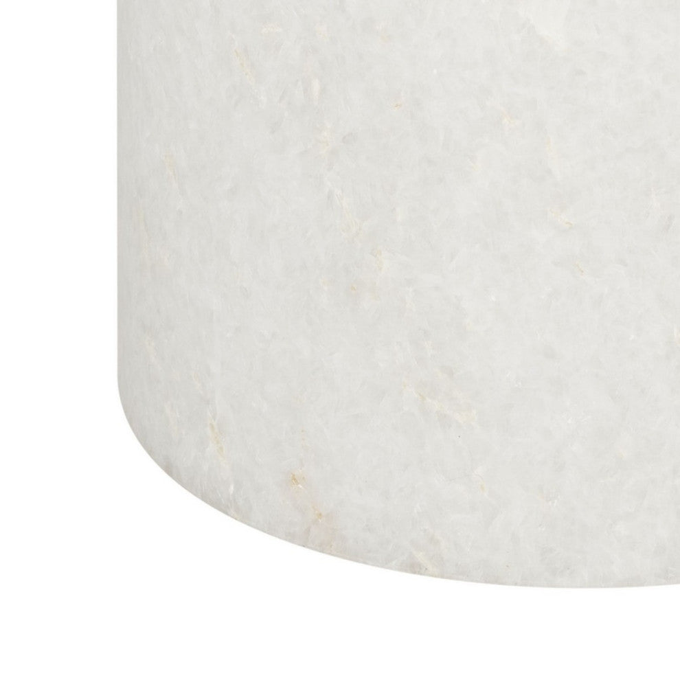 Safavieh Apollo Round Brass Top Side Table, White/Brass