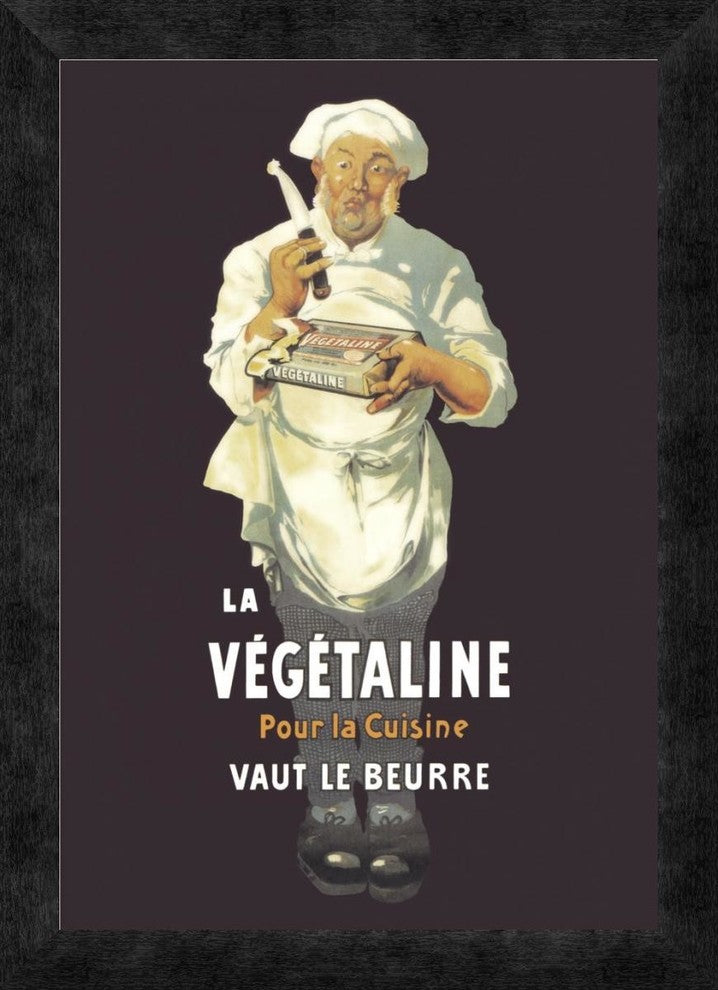 "La Vegetaline - Pour la Cuisine" Framed Canvas Giclee, 14"x20"