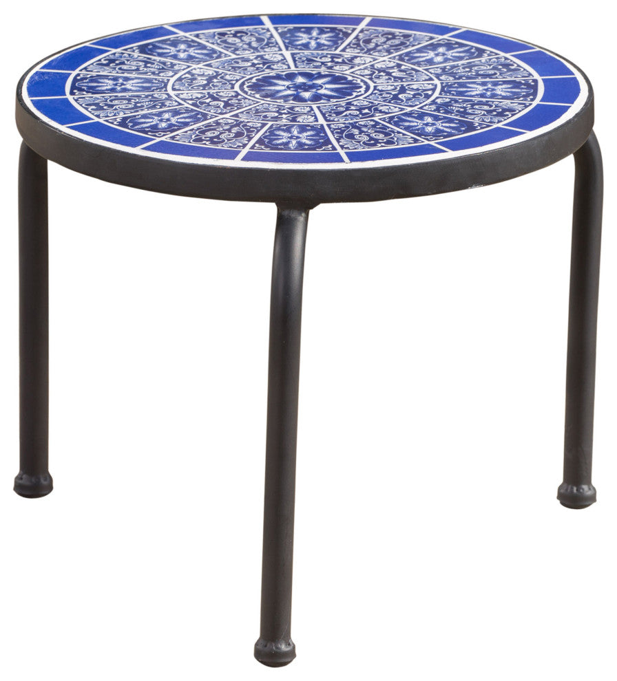 GDF Studio Soleil 10 Inch Outdoor Ceramic Top Plant Stand