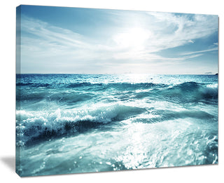"Seychelles Beach at Sunset" Canvas Print