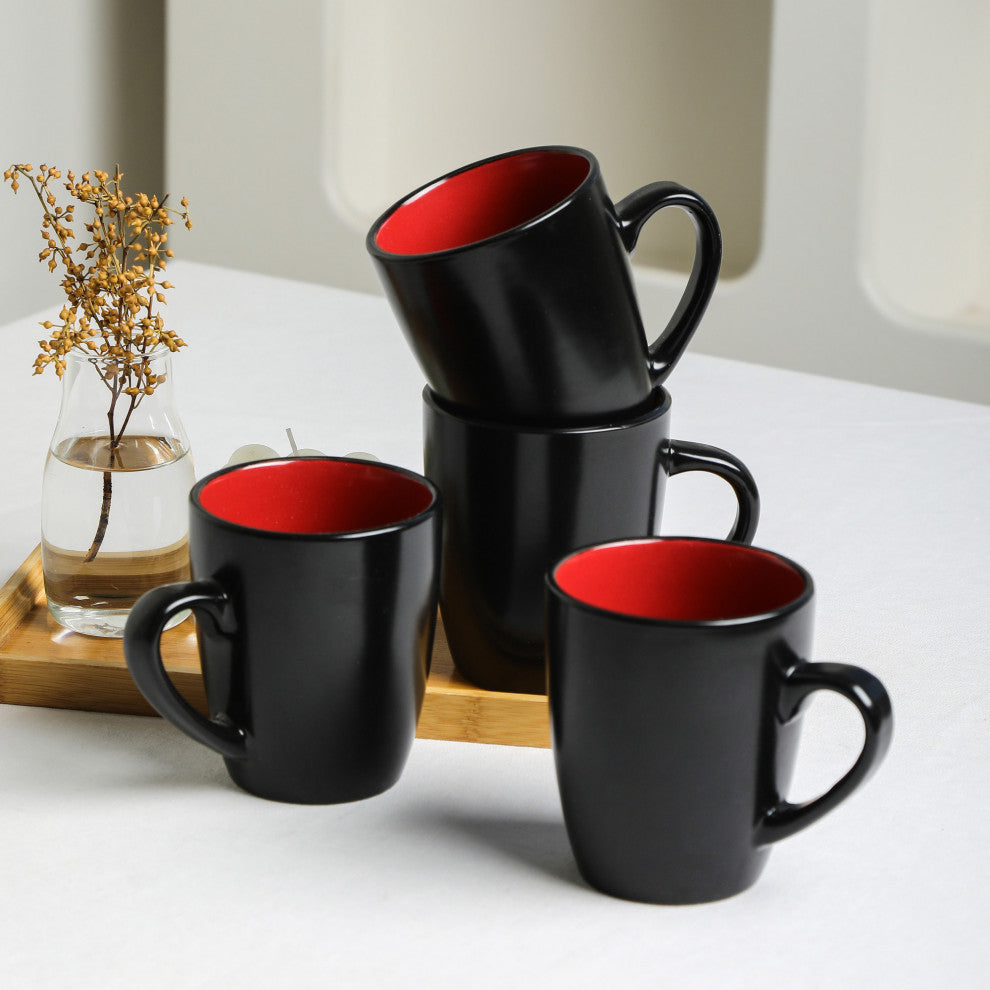 Stone Lain Albie Stoneware 20 Piece Dinnerware Set With Pasta Bowls, Red