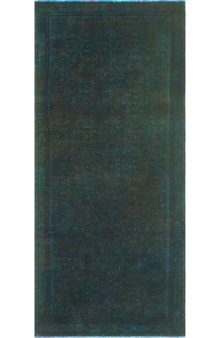 Vintage Distressed Rylie Blue/Green Runner, 4'6x10'1