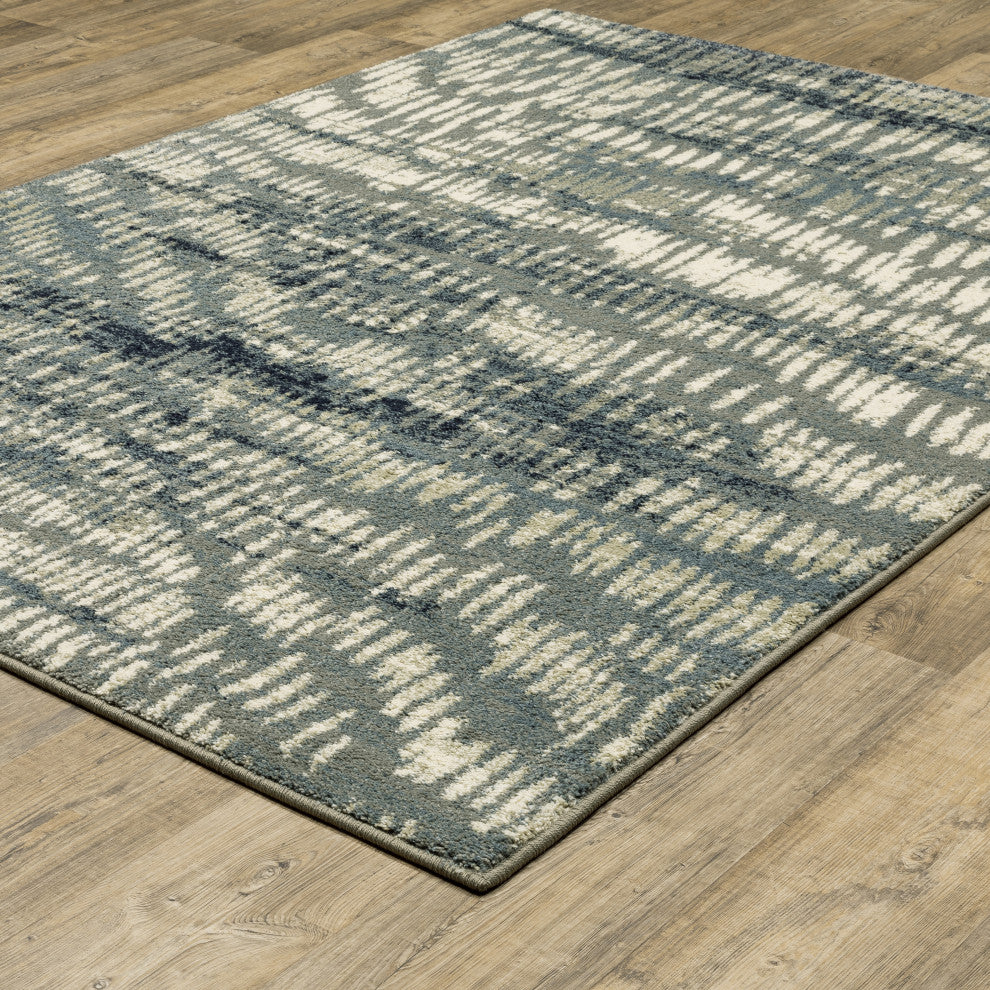 Sarasota Illusion Indoor Area Rug, Grey, 9'10" x 12'10"