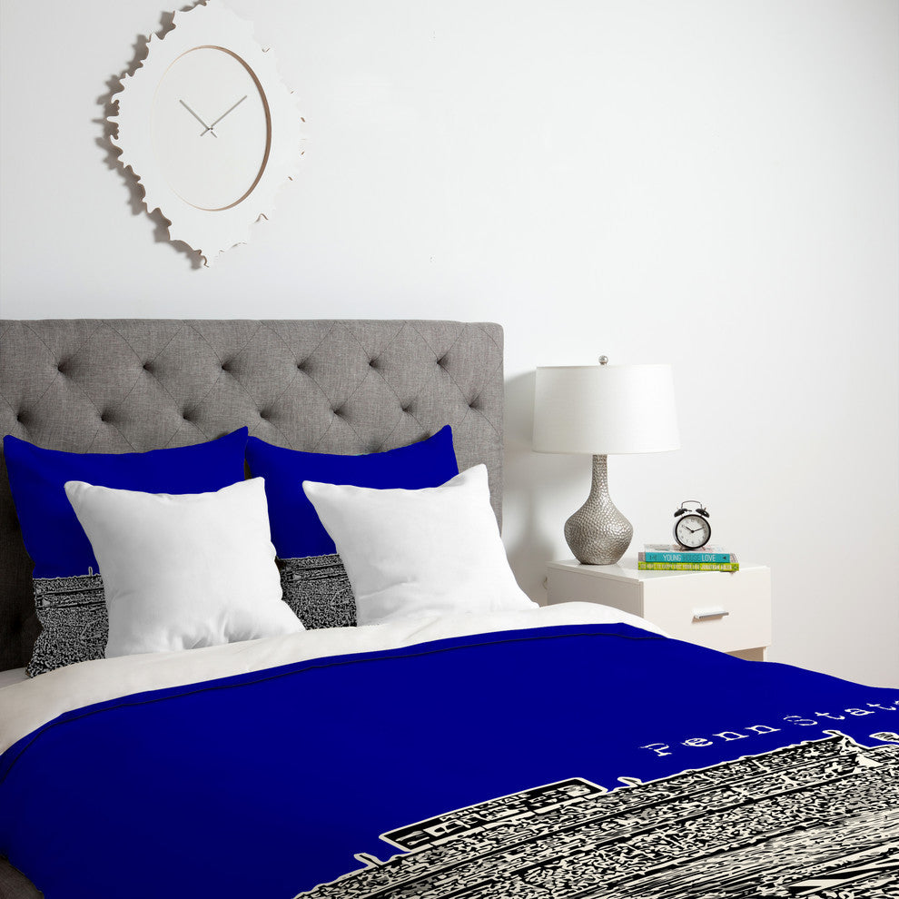 Deny Designs Bird Ave Penn State University Navy Duvet Cover - Lightweight