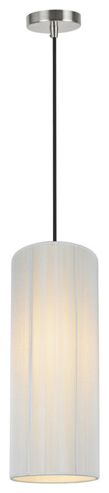 61091-1, Adjustable 1-Light Hanging Mini Pendant Ceiling Light, Satin Nickel