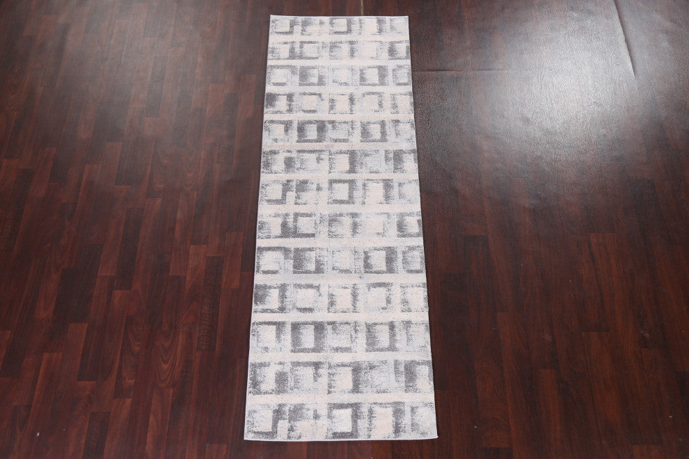 Geometric Oriental Transitional Turkish Rug Contemporary Carpet 3x8
