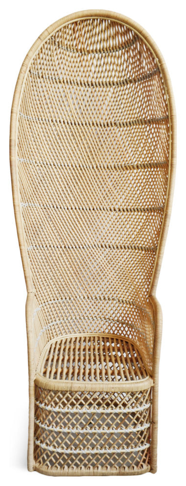 Tall Back Wicker Scoop Chair