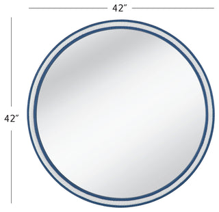 Straits Wall Mirror - Bright Blue/White