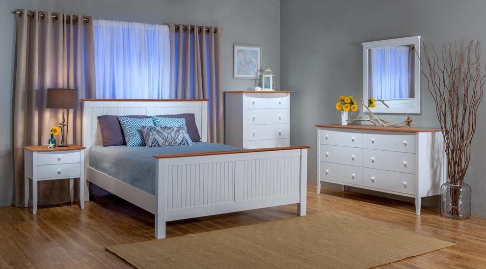 Coastal 2-Drawer Nightstand, Coastal White