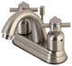 4" Centerset Bathroom Faucet WithRetail Pop-Up, Brushed Nickel