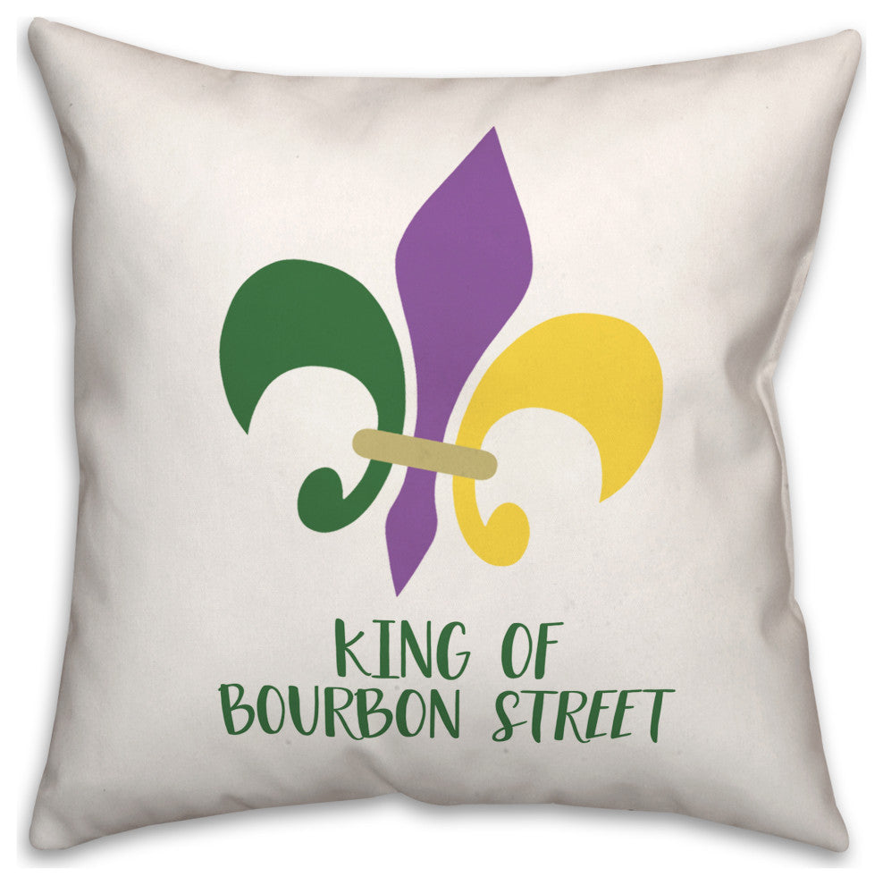 King and Queen of Mardi Gras 18x18 Spun Poly Pillow