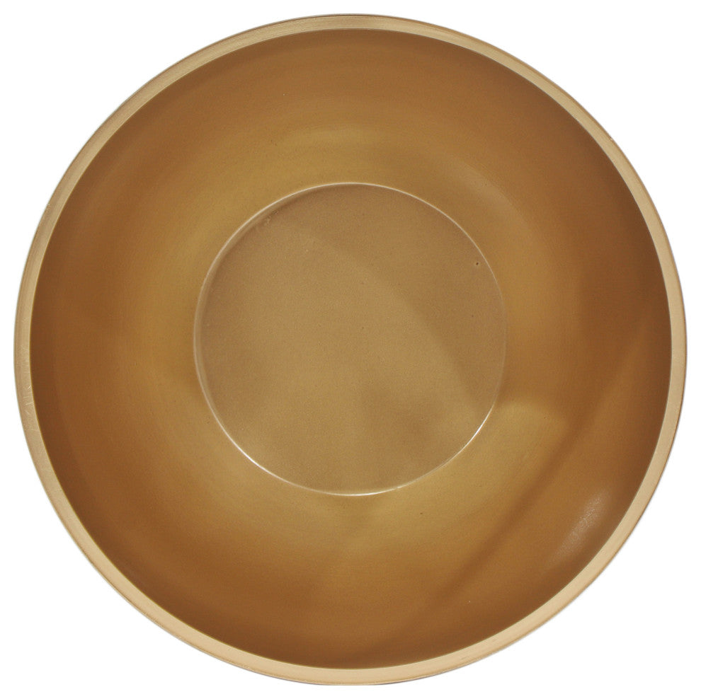 Doma End Table, Cream / Brushed Gold