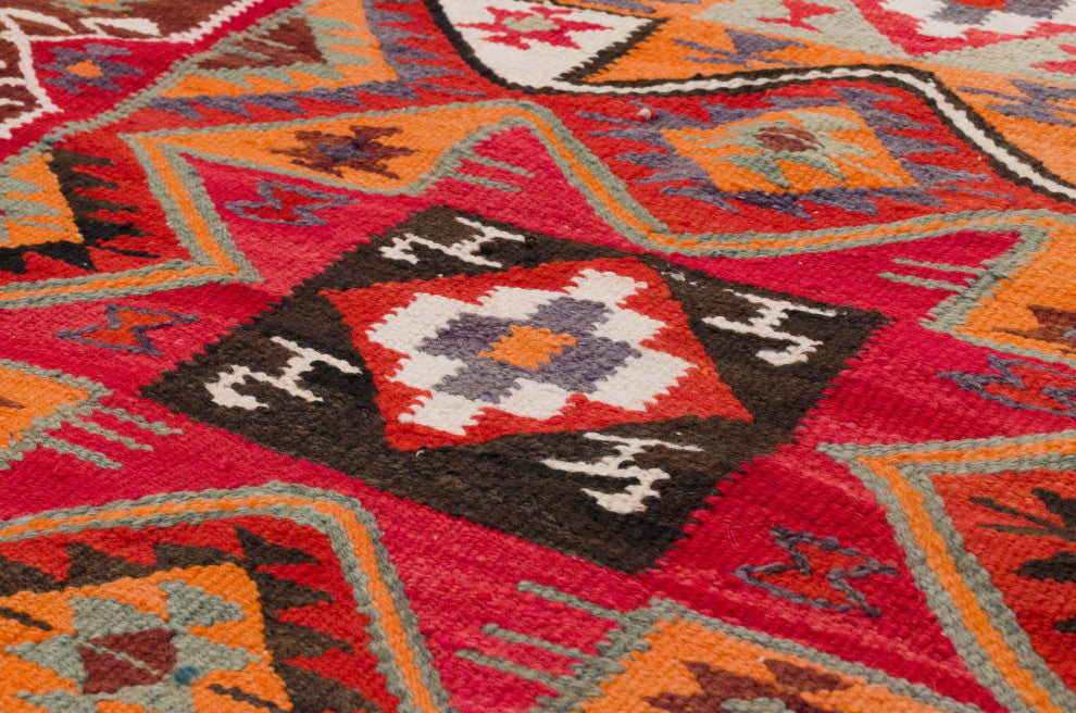Vintage Turkish Kilim Runner 3' 5" x 10' 7", 41 in. x 127 in.