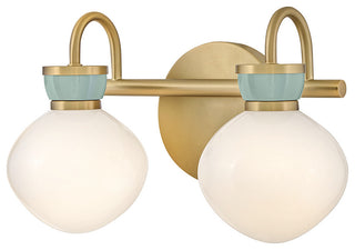 Lark Lucy Small Two Light Vanity, Lacquered Brass