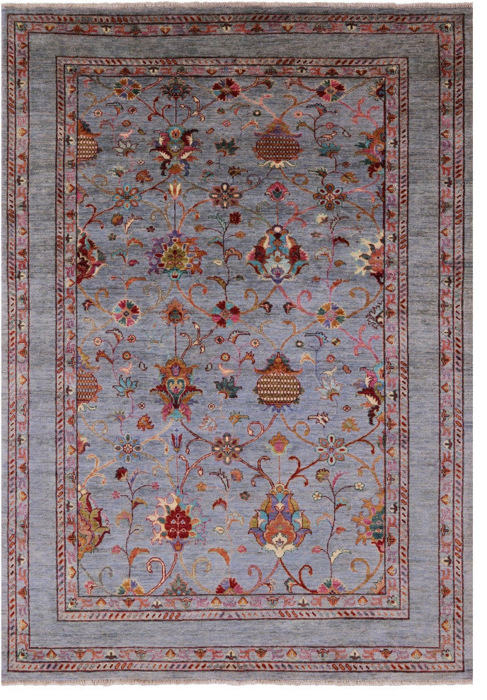 Persian Tabriz Hand-Knotted Wool Rug 5' 9" X 8' 0" Q7423