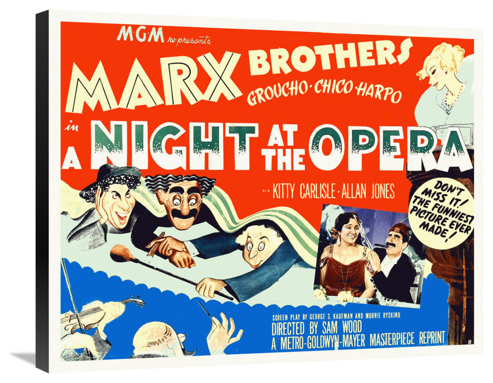 "Marx Brothers - A Night at the Opera 06" Canvas Giclee, 30"x24"
