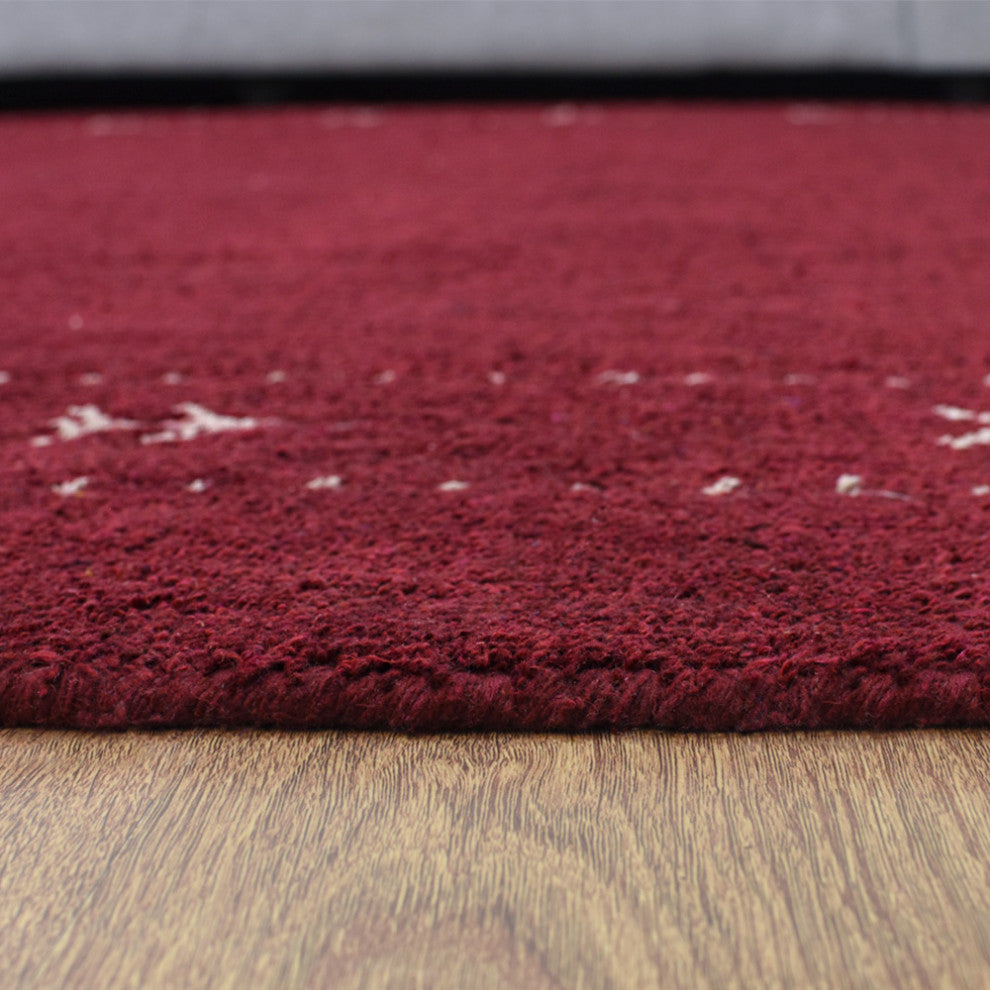 HAND KNOTTED LOOM SILK ECO-FRIENDLY AREA RUGS -8'x8', Square, Red, Contemporary