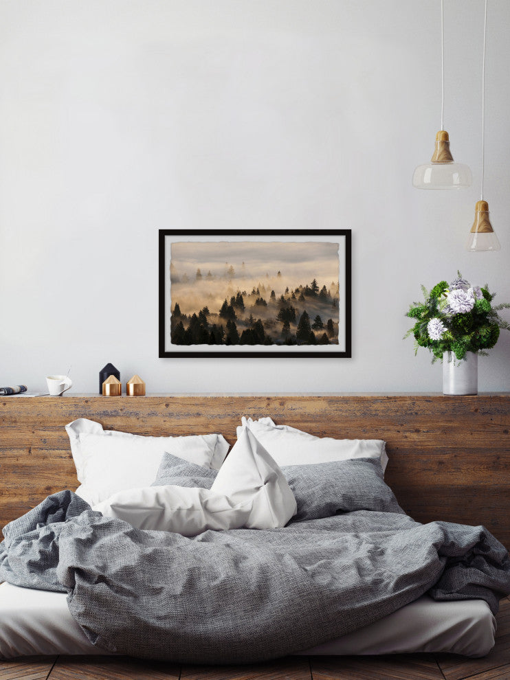 "Find Me in the Forest" Framed Painting Print, 12x8