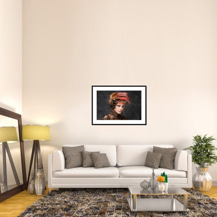 "Feathers" Framed Digital Print by Bartjan Nieuwerf, 44x32"