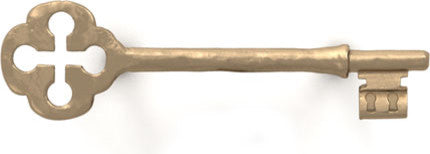 Pull 3" cc, Stainless Traditional Bronze and Stainless Steel Key Small Bar Pull