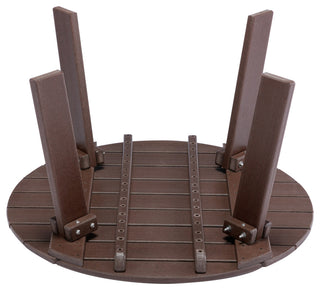 32''D Patio Outdoor Round Coffee Tables, Adirondack Table, Brown