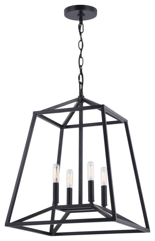 Hayes Four Light Pendant, Black