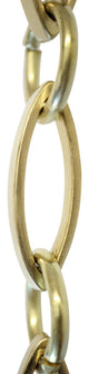 Brass Loop Chandelier Chain, 3', Polished Brass, U52
