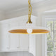 Quentin Contemporary 1 Light Matte White Aged Brass Metal Pendant
