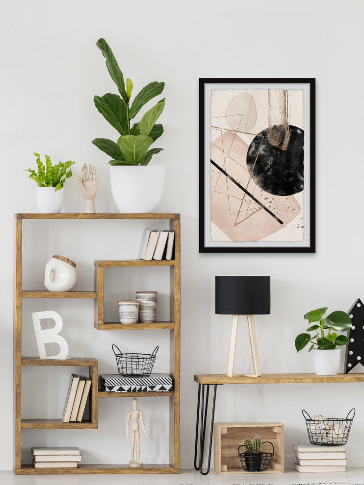 "Black Hole Collision" Framed Painting Print, 30x45