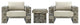Manteo Rustic Coastal Outdoor Patio Sunbrellaï¿½ 3 Piece Set Light Gray Beige