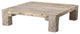 48" Natural Rectangular Distressed Coffee Table