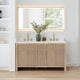 Cerrito Bathroom Vanity, Natural Oak, 60" Double, With Mirror
