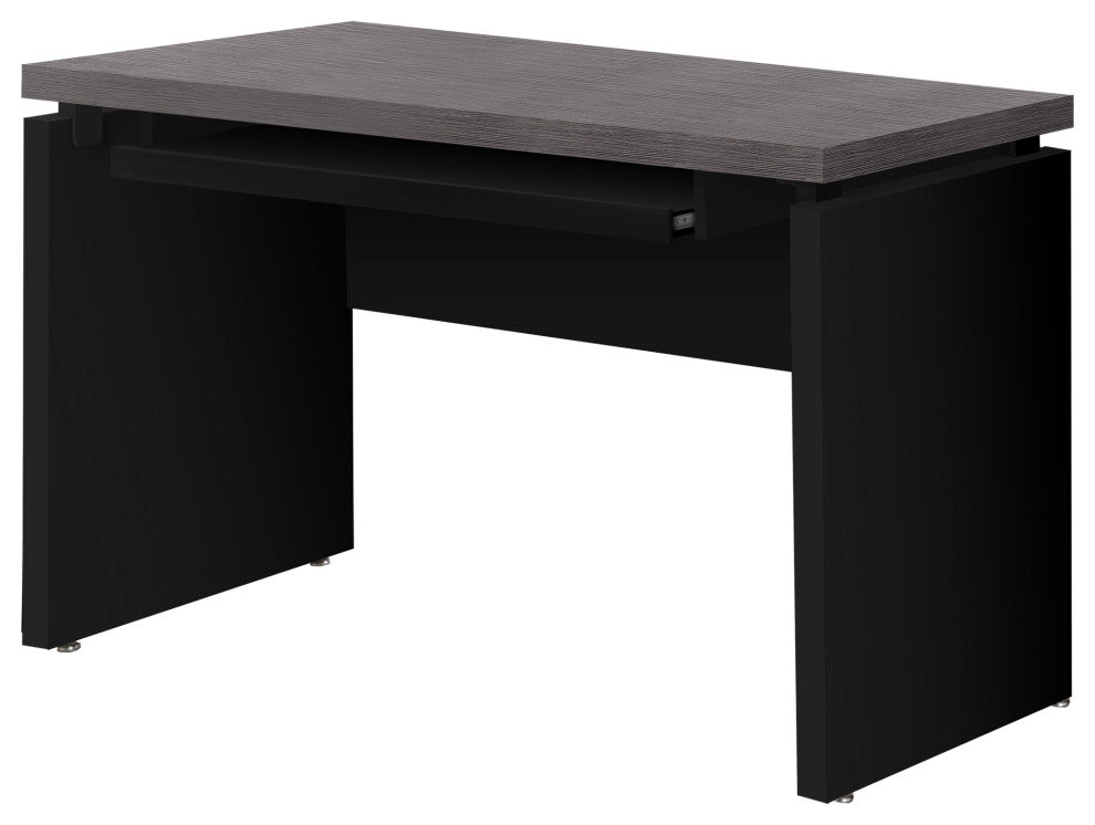 Computer Desk, Home Office, Laptop, 48"L, Work, Laminate, Black, Grey