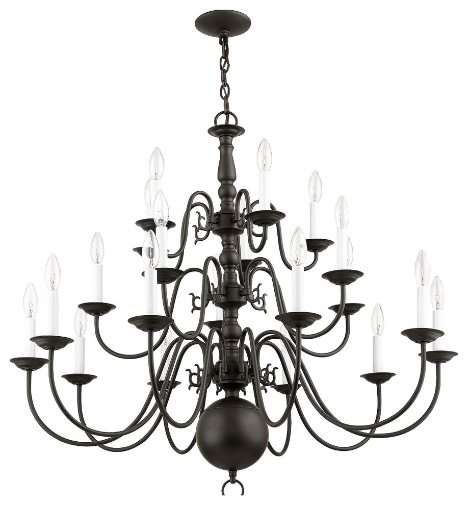 Williamsburgh Chandelier, Bronze, Bronze