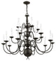 Williamsburgh Chandelier, Bronze, Bronze